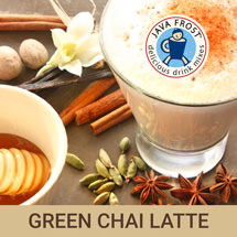 We suggest a green chai latte made by our drink mix manufacturer