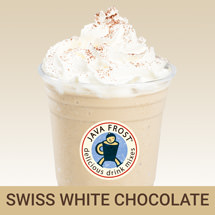 : swiss white chocolate gourmet drink mixes for professional baristas or at home coffee lovers.